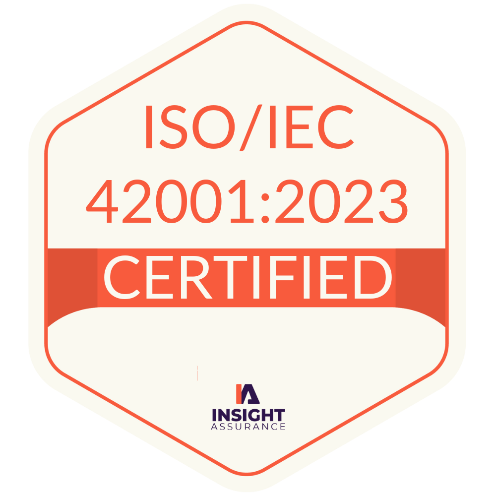 ISO 42001 Certified Compliance Badge